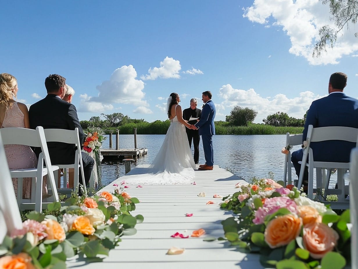 Ceremony on a Dock or Pier