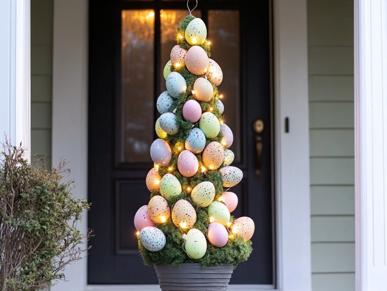 Egg Topiary with Lights