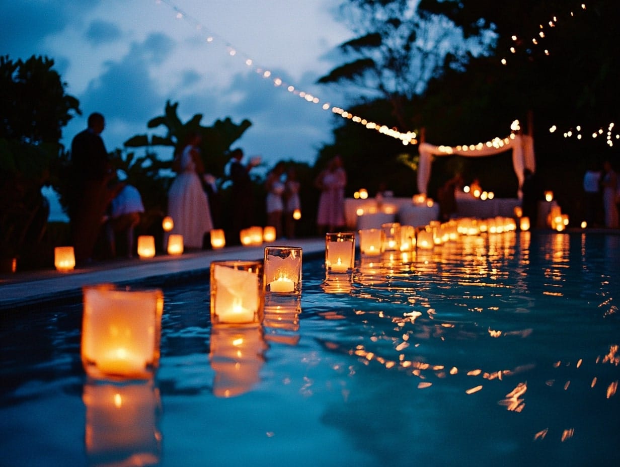 Floating Lanterns at Night