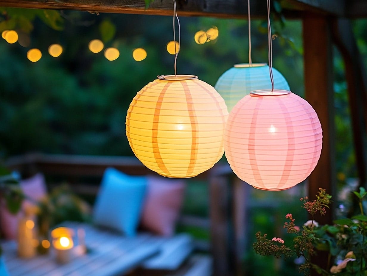 Hanging Lanterns in Pastel Shades