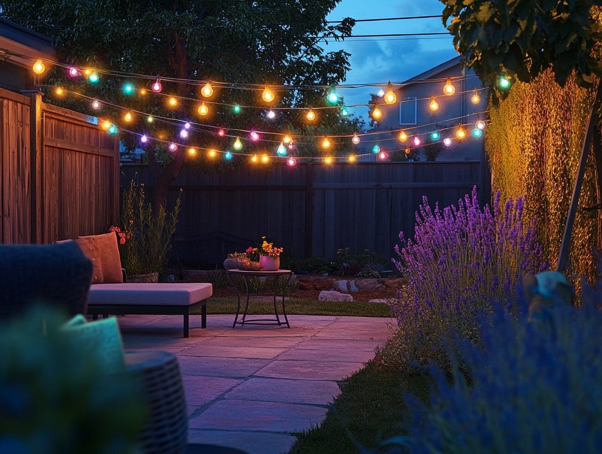 String Lights in Pastel Colors