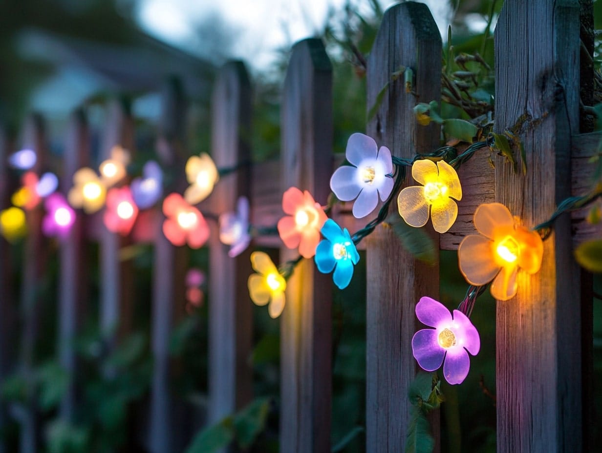 String Lights on Fences