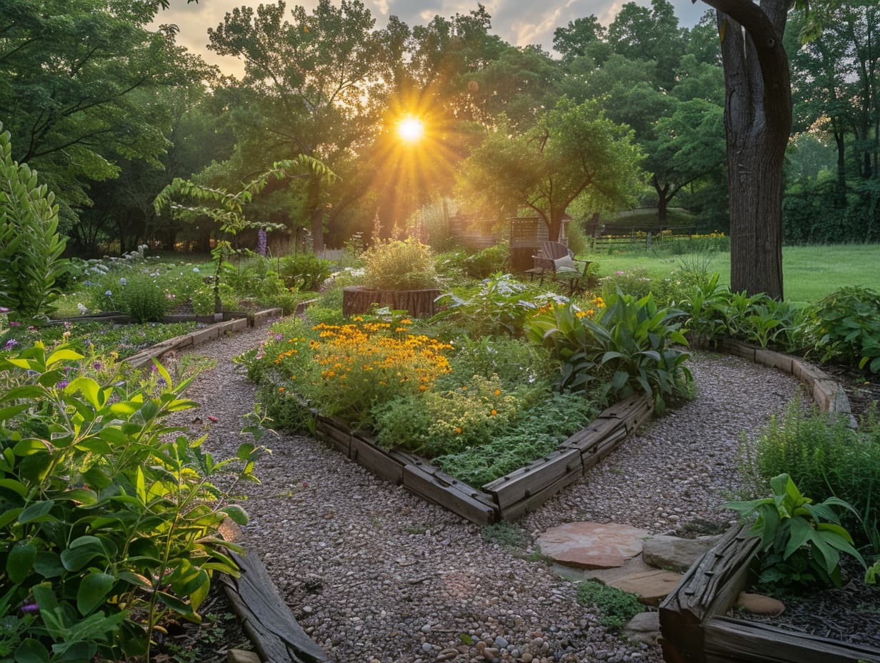 A beautiful herb garden