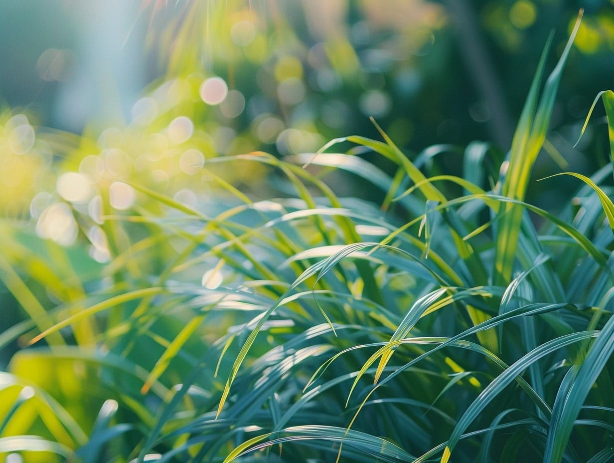 lush green grass in a garden