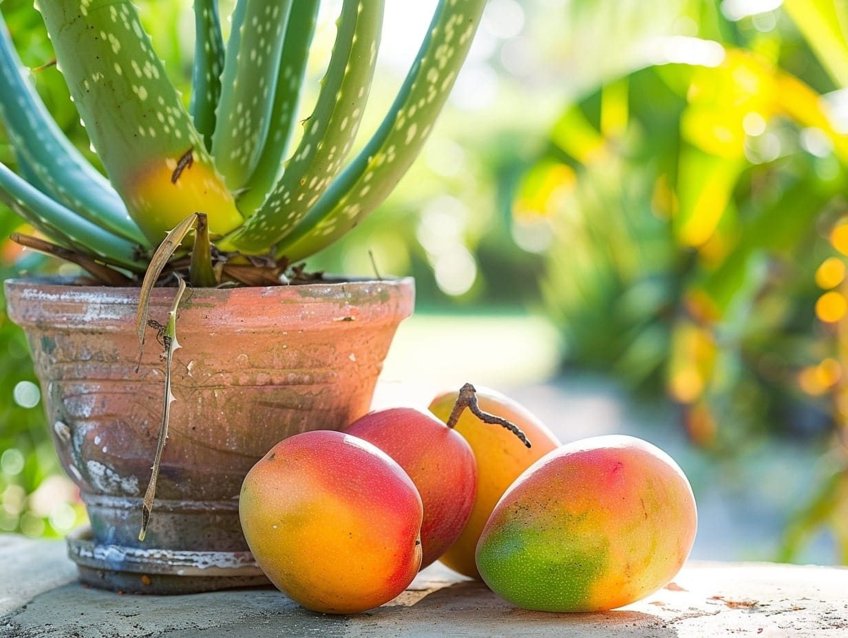 grow mangoes faster using aloe vera