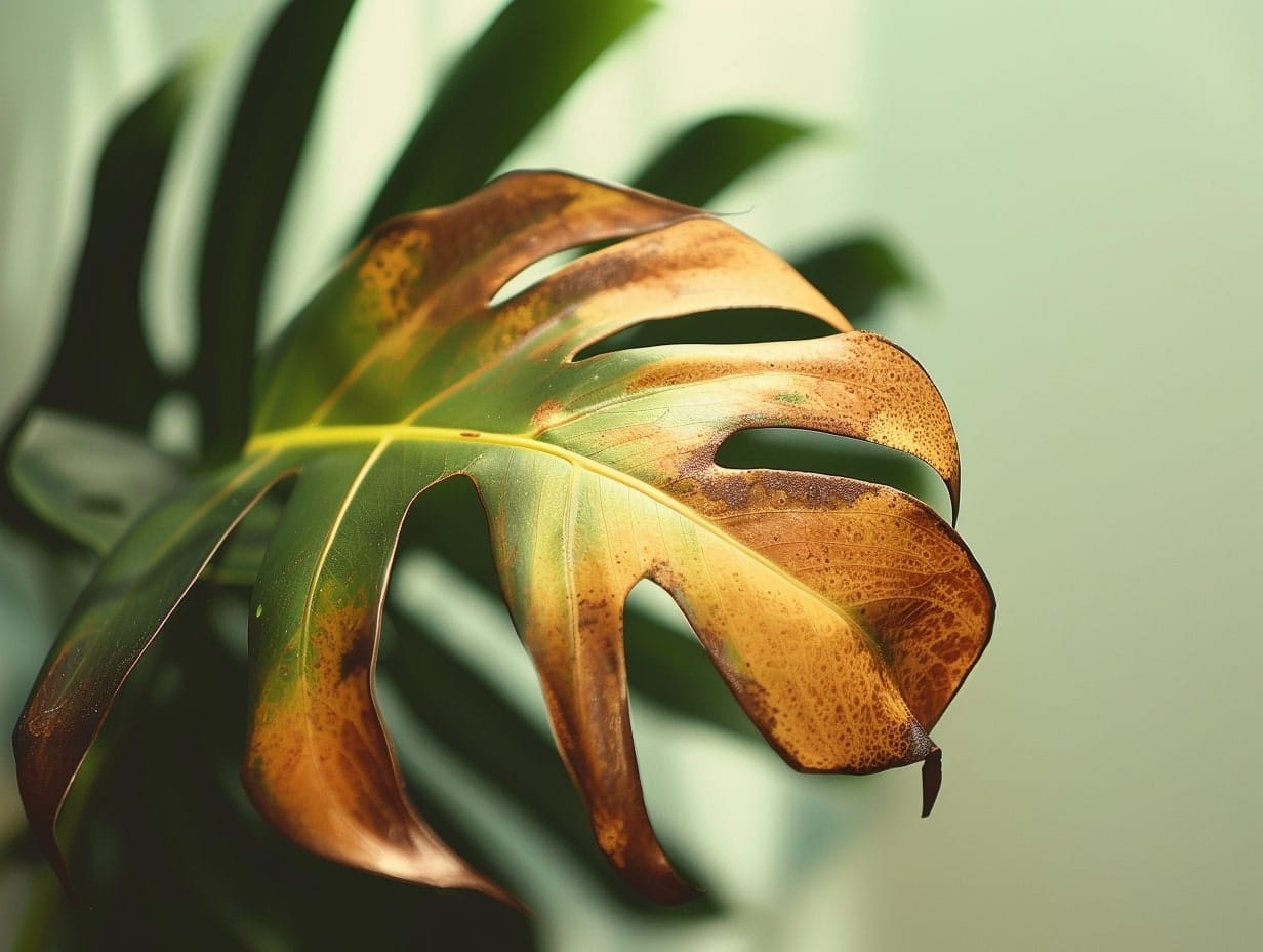 browning leaves on a plant