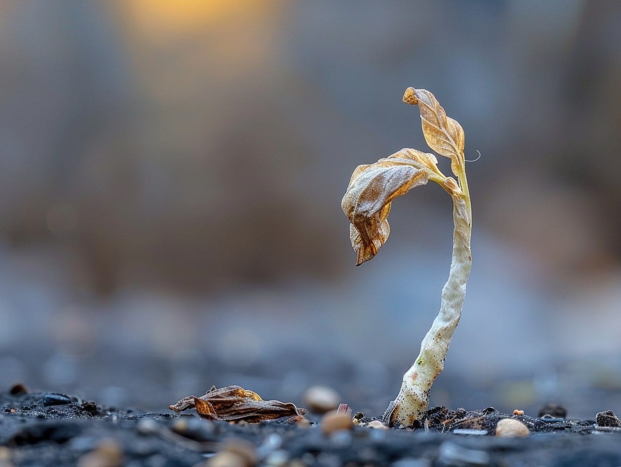 a dead seedling